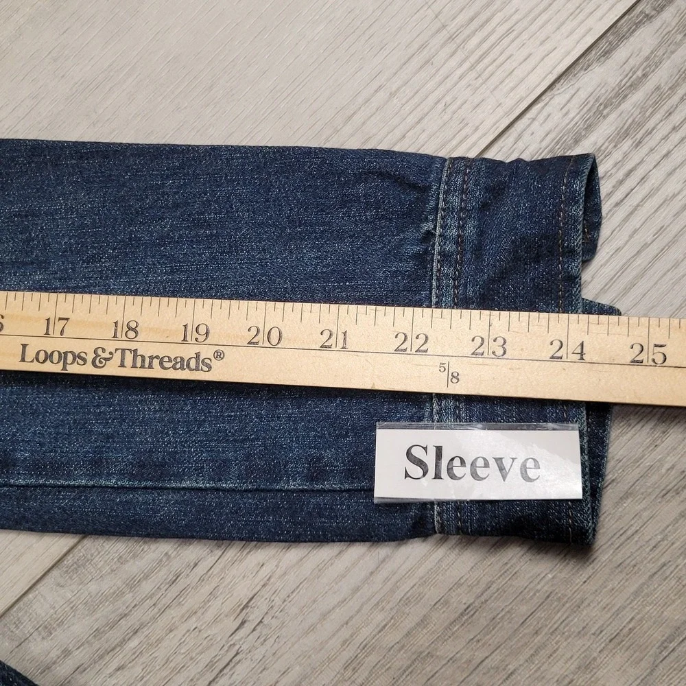 🐎Vintage Lauren Jeans Co Ralph Lauren Women M Blue Denim Fireman Jacket 90s Y2K - Picture 16 of 16